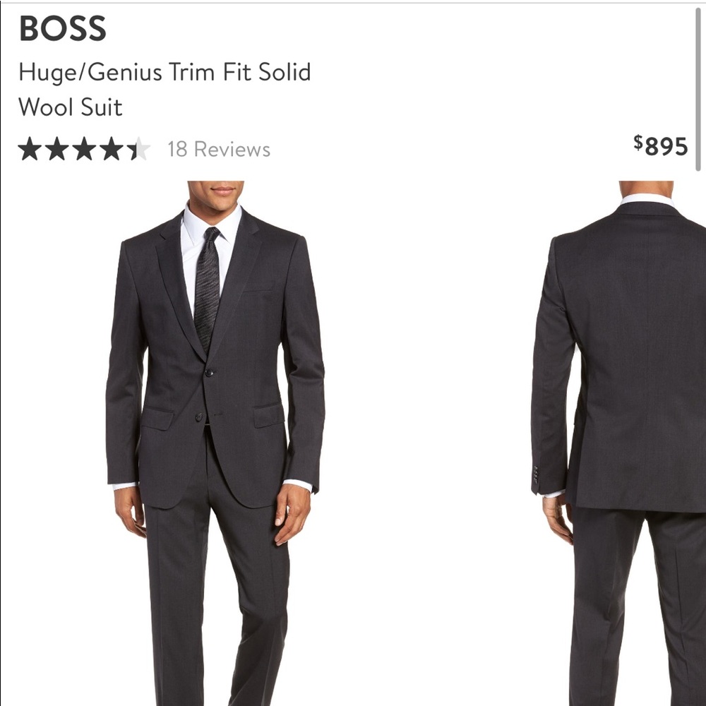 Hugo Boss Suit in charcoal